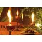 Terrassenfackel Gartenfackel Stahl Schwarz/Kupfer 155cm