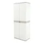 Kunststoffschrank Lagerschrank grau 70x176cm mit 4 Einlegeböden 