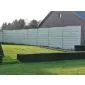 Betonzaun Woodstone grau 200x193cm einseitig
