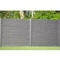 Betonzaun Bamboostone grau einseitig 200x200cm