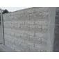 Betonzaun Rockmotiv grau 200x193cm doppelseitig