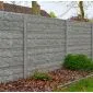 Betonzaun Rockmotiv grau 200x193cm doppelseitig