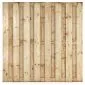 Holzzaun mit Betonpfosten 15 dielen 200x190cm