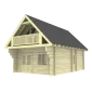 Holzhaus Ferienhäuser Blockhaus Stavanger 5.2x7.8m (94mm)