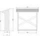 Kaminholzregal mit Gitter 180x180x70cm
