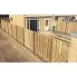 Holzzaun mit Betonpfosten 15 dielen 200x190cm