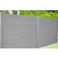 Betonzaun Bamboostone grau einseitig 200x200cm