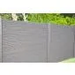 Betonzaun Bamboostone grau einseitig 200x200cm