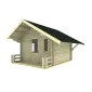 Holzhaus Ferienhäuser Blockhaus Göteborg 3.66x3.66m (50mm)