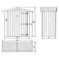Gerätehütte Gerätehaus Gartenschrank 120x65/205cm