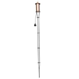 Gartenfackel Stahl Schwarz Kupfer 150 cm