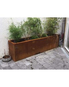 Cortenstaal plantenbak bloembak rechthoek 200x100x40cm