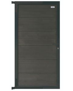 Puerta jardín compuesto antracita con marco 90x180cm
