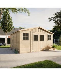 Gerätehaus Gartenhaus Kiefernholz (239 x 144 x 198 cm)