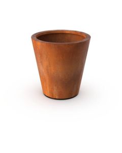 Bloembak plantenbak rond cortenstaal met bodem 100x100cm