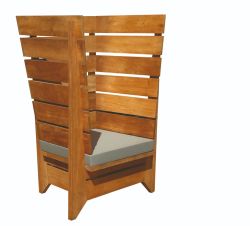 Muebles de jardin silla madera dura 64x80x130cm