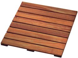 Losetas de madera dura Bangkirai 50cm lisa
