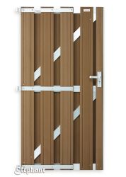 Garden gate WPC composite brown 90x180cm