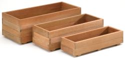 Blumenkasten holz rechteckig hartholz 70x25x16cm