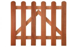 Picket fence gate hardwood 60x100cm