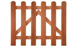 Picket fence gate hardwood 80x100cm
