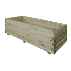 Jardinière haute en bois pour balcon extérieur terrasse 81x44x80cm