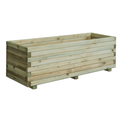 Jardineras maceteros de madera rectangular 80x40x35cm