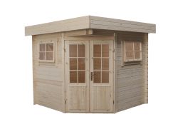 Garden shed flat roof Modern 5 sided 250x250cm / 28mm