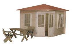 Garden shed 5-sided 3x3m