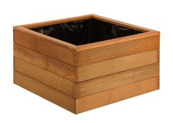 Square wooden planters hardwood Bangkirai 90x90x65cm