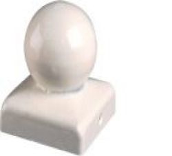 Post caps finial Ball white 91x91mm