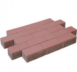 Brick pavement red.