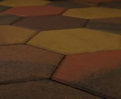 Hexagonal pavement, brown