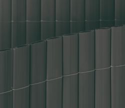 Tuinscherm kunststof PVC antraciet 1x3m