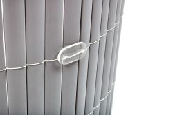 Tuinscherm PVC tuinafscheiding balkonscherm grijs 1x3m