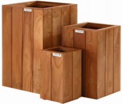 Wooden Planters bangkirai hardwood 90x40x40cm