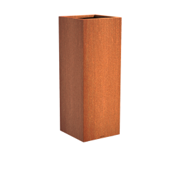 Corten steel planters square 37x37x100cm