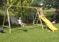 Wooden swing swing set Antoni