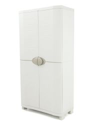 Armoire a balais gris resine 90x184cm