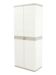 Kunststoff-Aufbewahrungsschrank Besenschrank grau 70x176cm 
