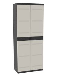 Kunststoff-Aufbewahrungsschrank Besenschrank schwarz 70x176cm 