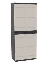Plastic storage cabinet black 70x176cm 