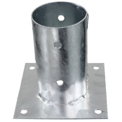 Base metalica soporte poste redondo ø101mm