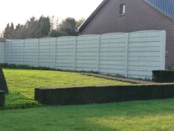 Betonzaun Woodstone grau 200x193cm einseitig