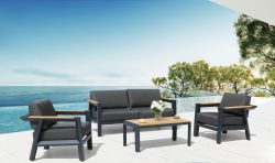 Steigerhouten lounge bank