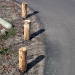 Anti-parkeerpaal kastanjehouten paal kastanjepaal ø16x100cm