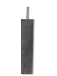Base hormigón modelo alto facetado fino 120x120mm