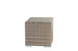 Storage box I  60x60x60cm - cappuccino - flat poly rattan