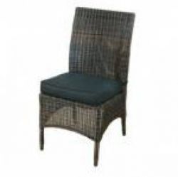 Garden chair Madrid - brown - round poly rattan