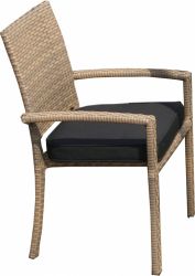 Garden chair Belgrade - cappuccino - flat poly rattan